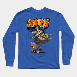 Native Indian Alien Fighting Warrior Ninja Shinobi Parody Long Sleeve T-Shirt